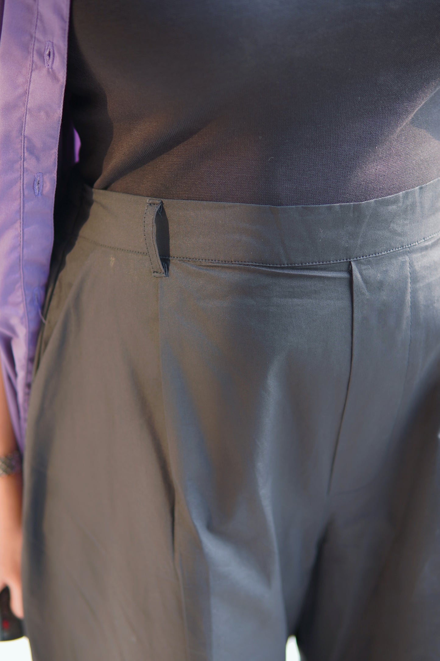 Black pleated Pants - korean Style