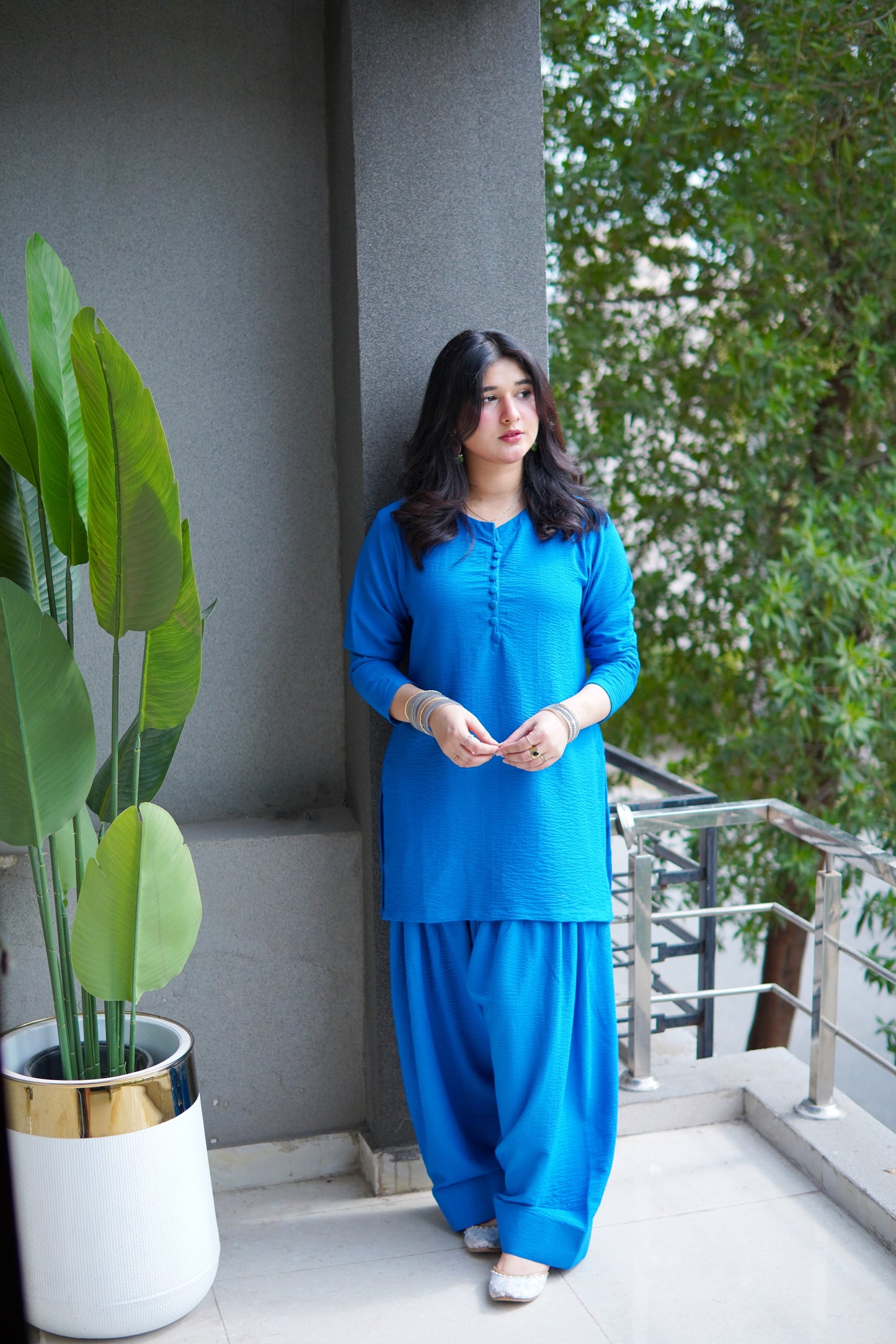 2pc -bubble farshi set / ROYAL BLUE