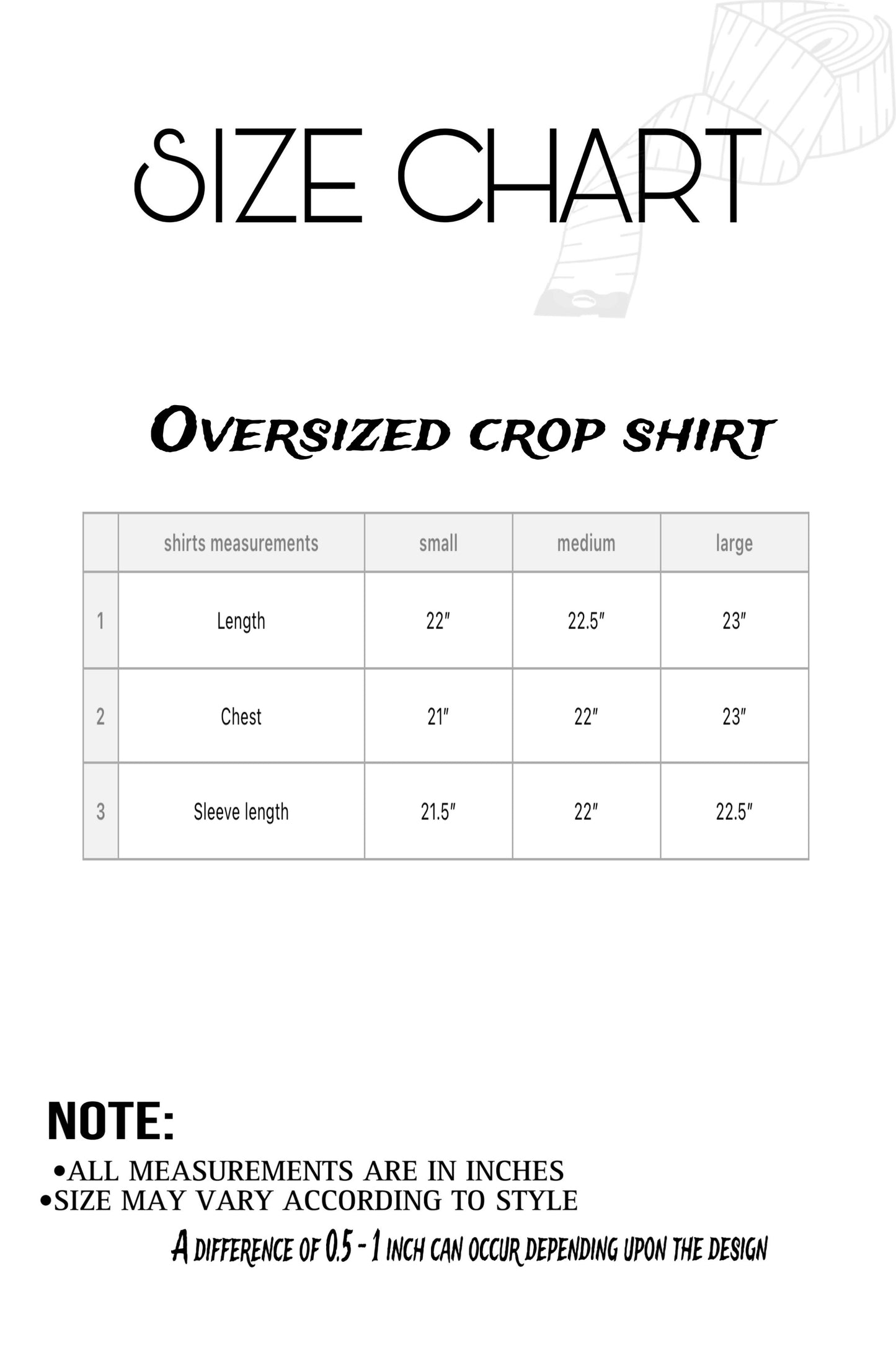 Oversized Crop Top - white and brown