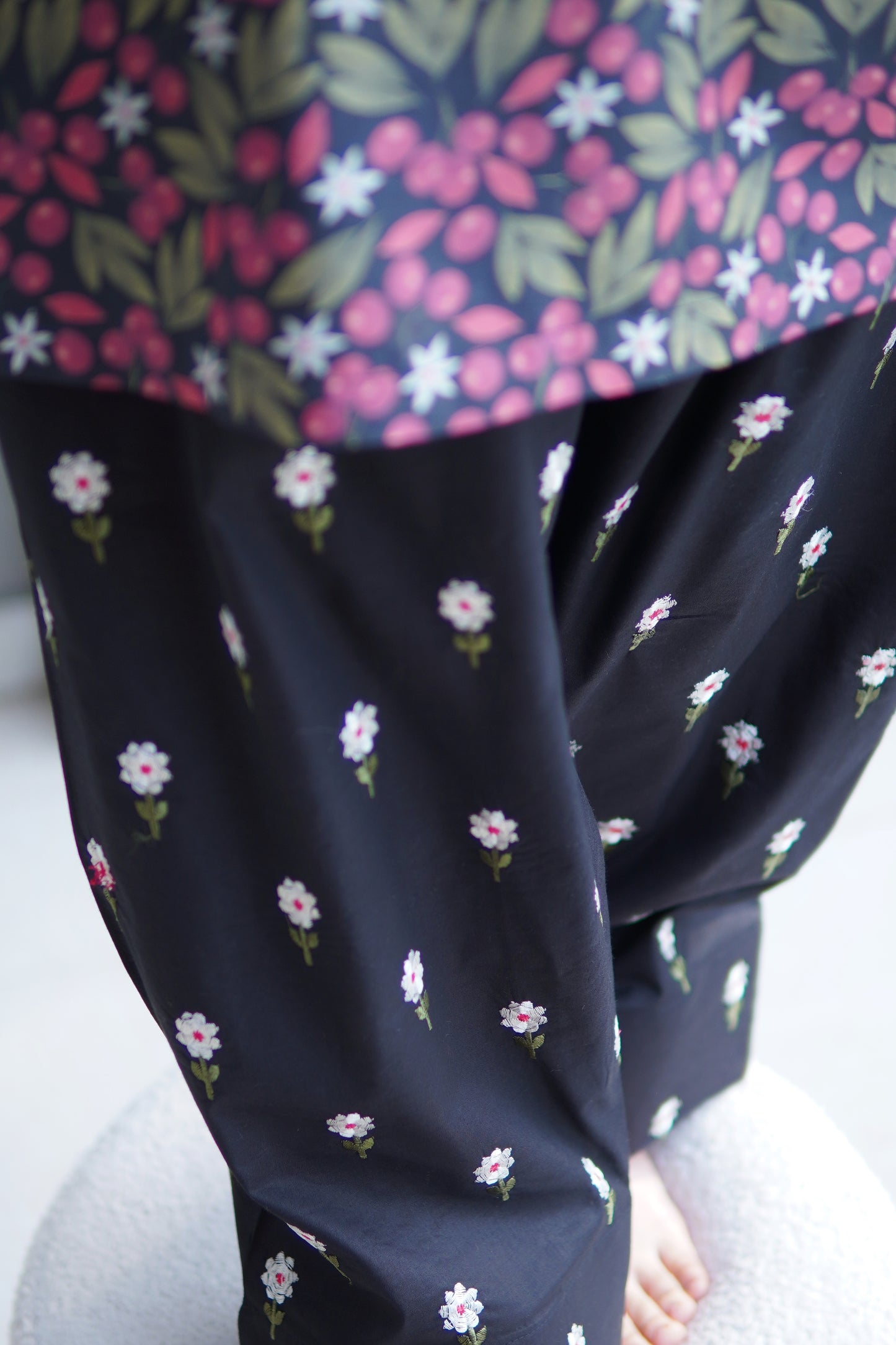 2 Pc - Embroided Farshi Shalwar With printed Shirt - 888