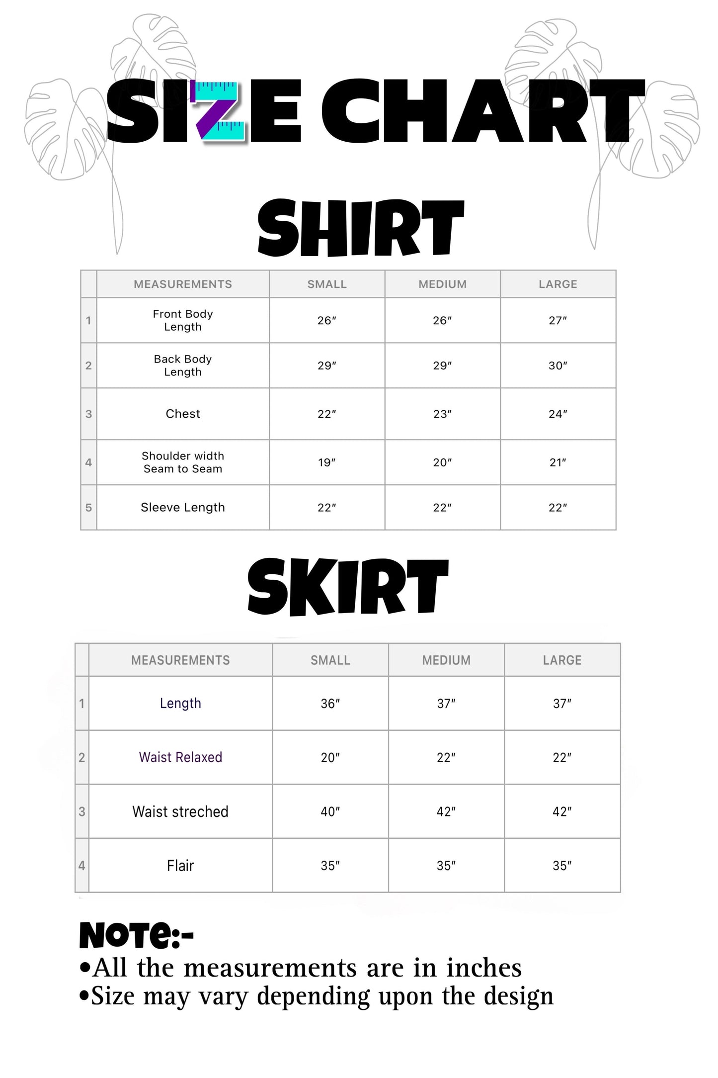 Skirt & Shirt Pair - Printed Skirt With Lilac Shirt -OO4