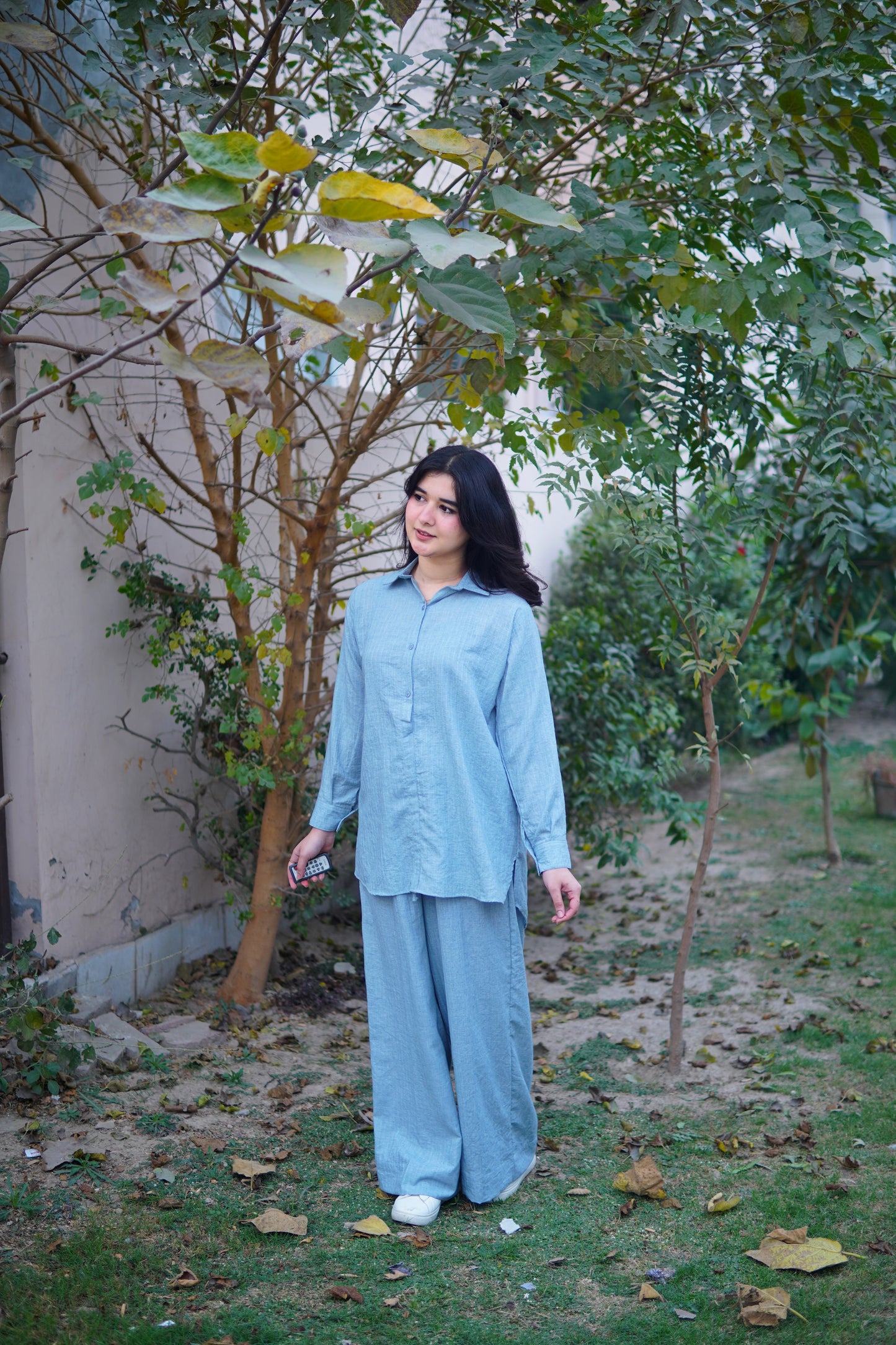 2Pc buttoned coord set - sky blue