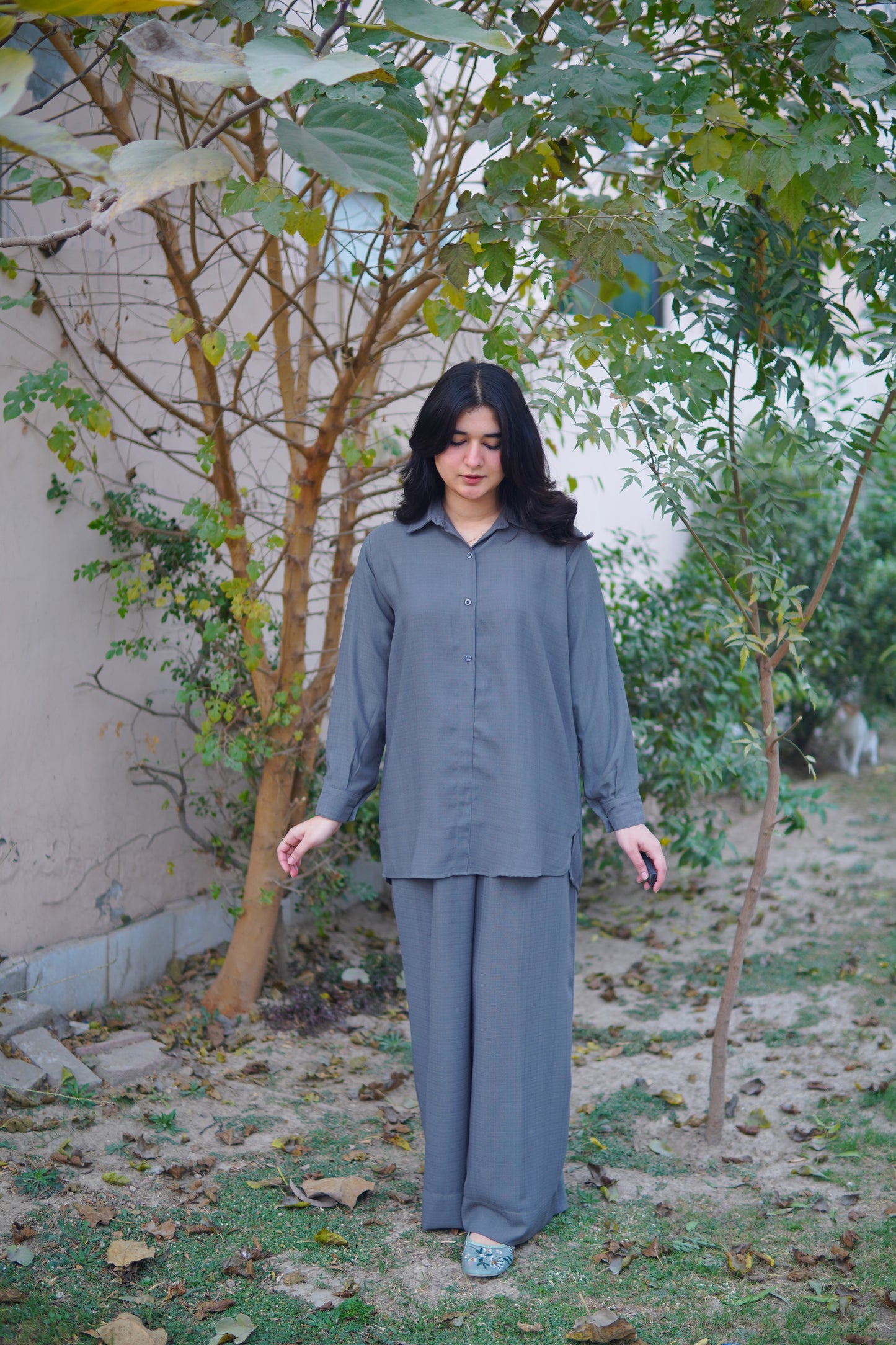 2 Pc buttoned Winter Coord - Olive