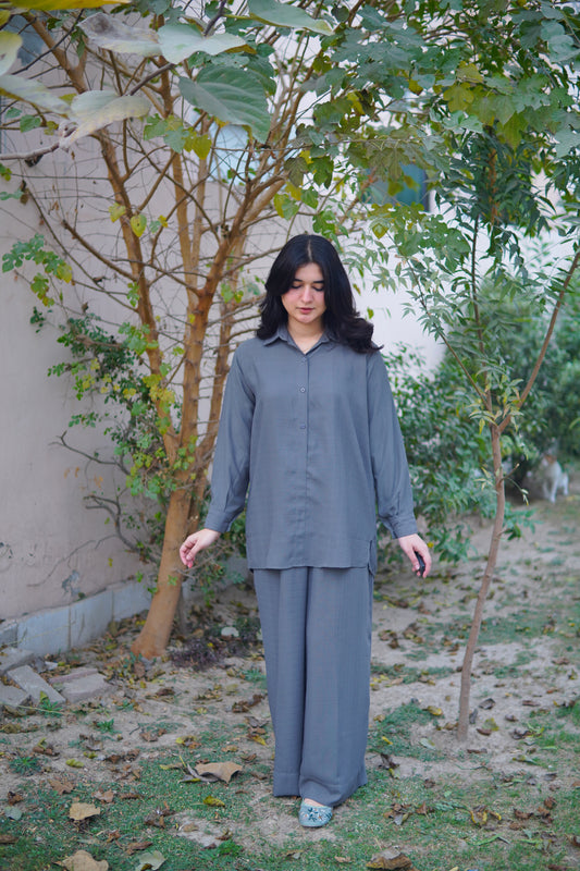 2 Pc buttoned Winter Coord - Olive