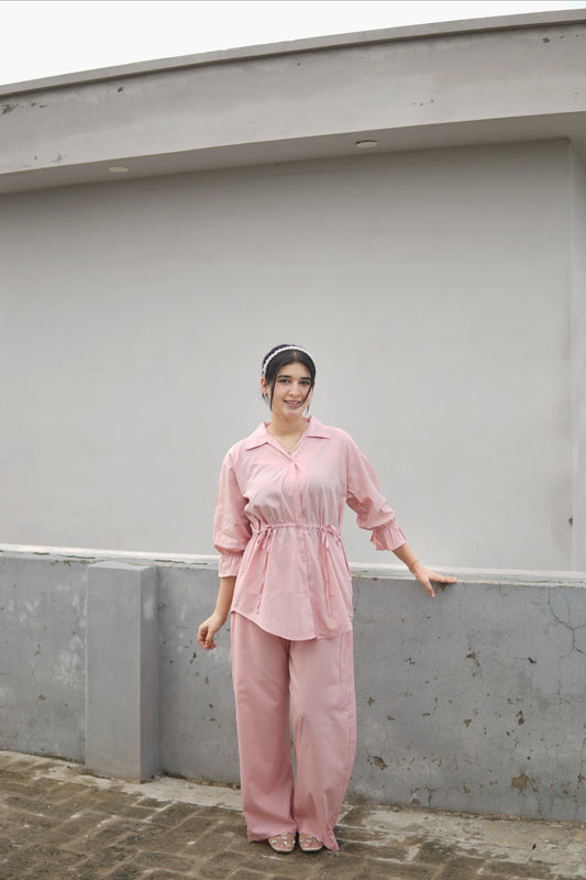 2Pc Lawn Coord Set - OO2 Baby Pink