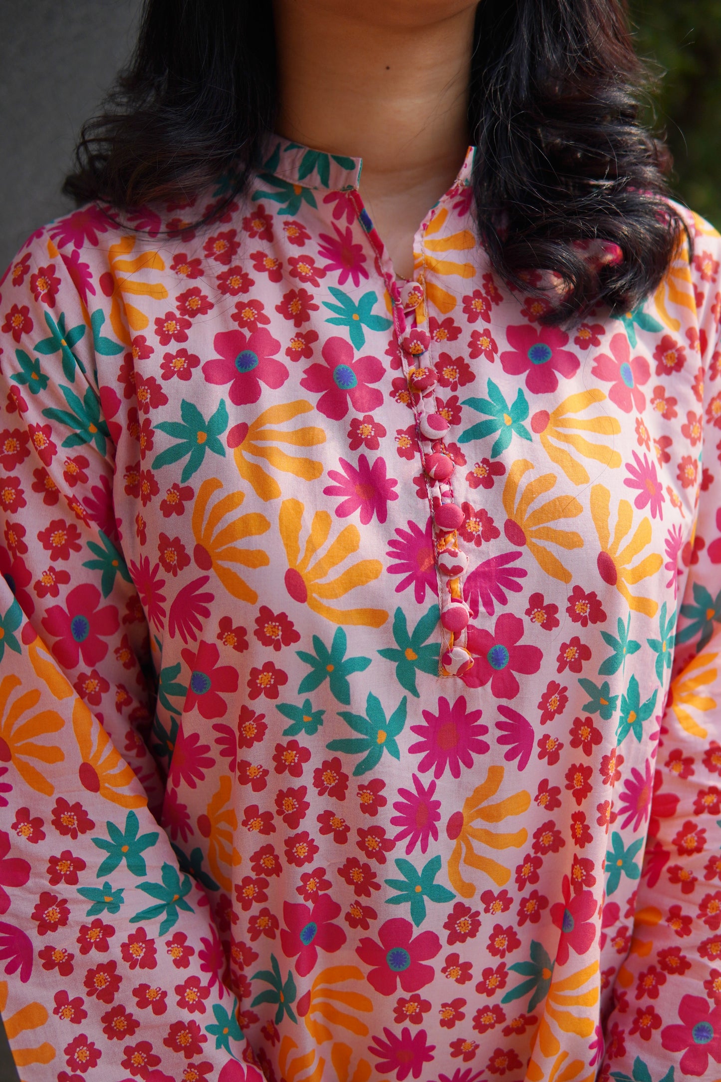2 Pc - Embroided Farshi Shalwar With printed Shirt - 002