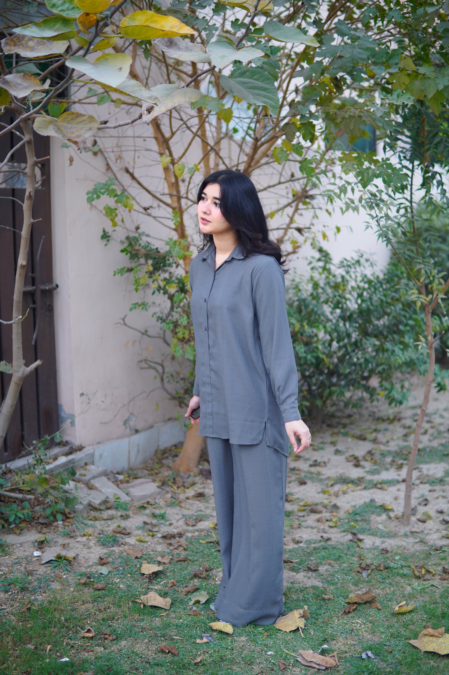 2 Pc buttoned Winter Coord - Olive