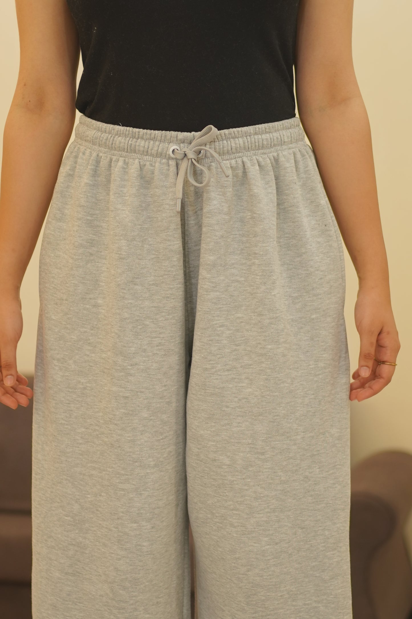 WIDE LEG TROUSERS - GREY