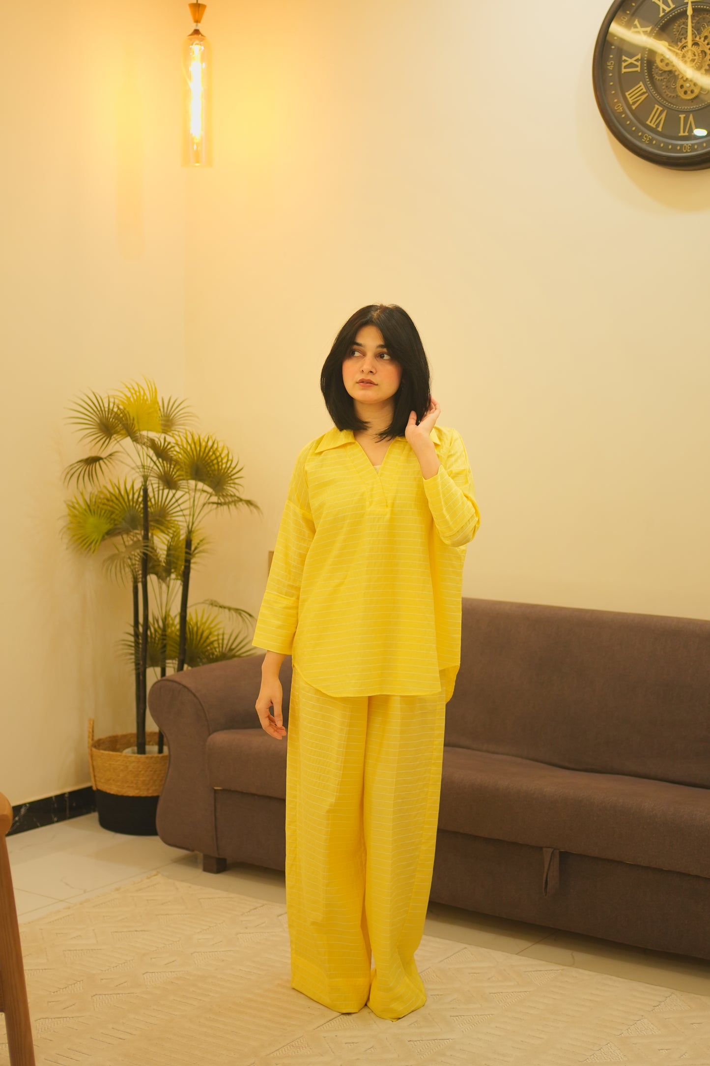 2 Pc Co-ord Set - Yellow