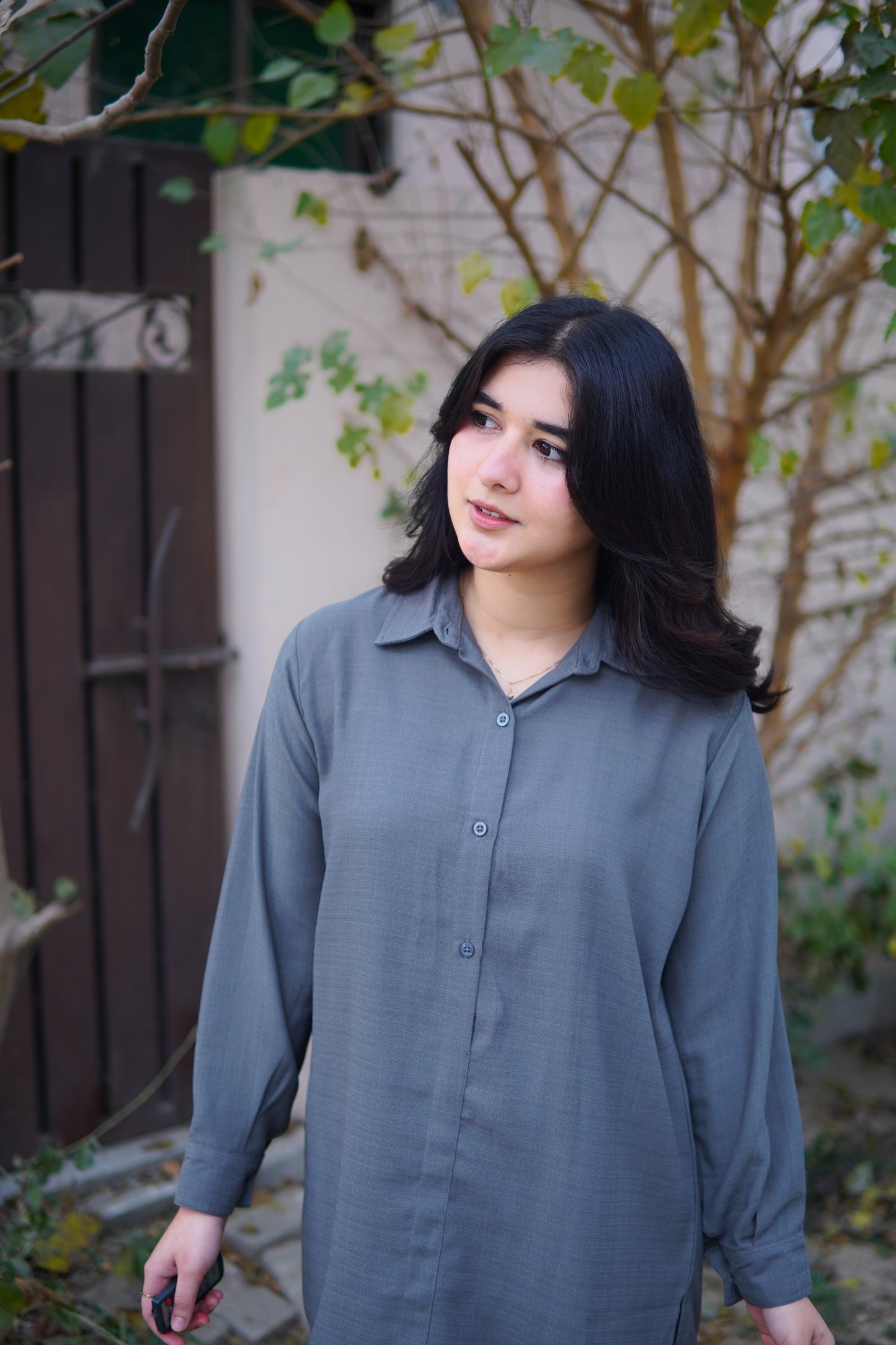 2 Pc buttoned Winter Coord - Olive