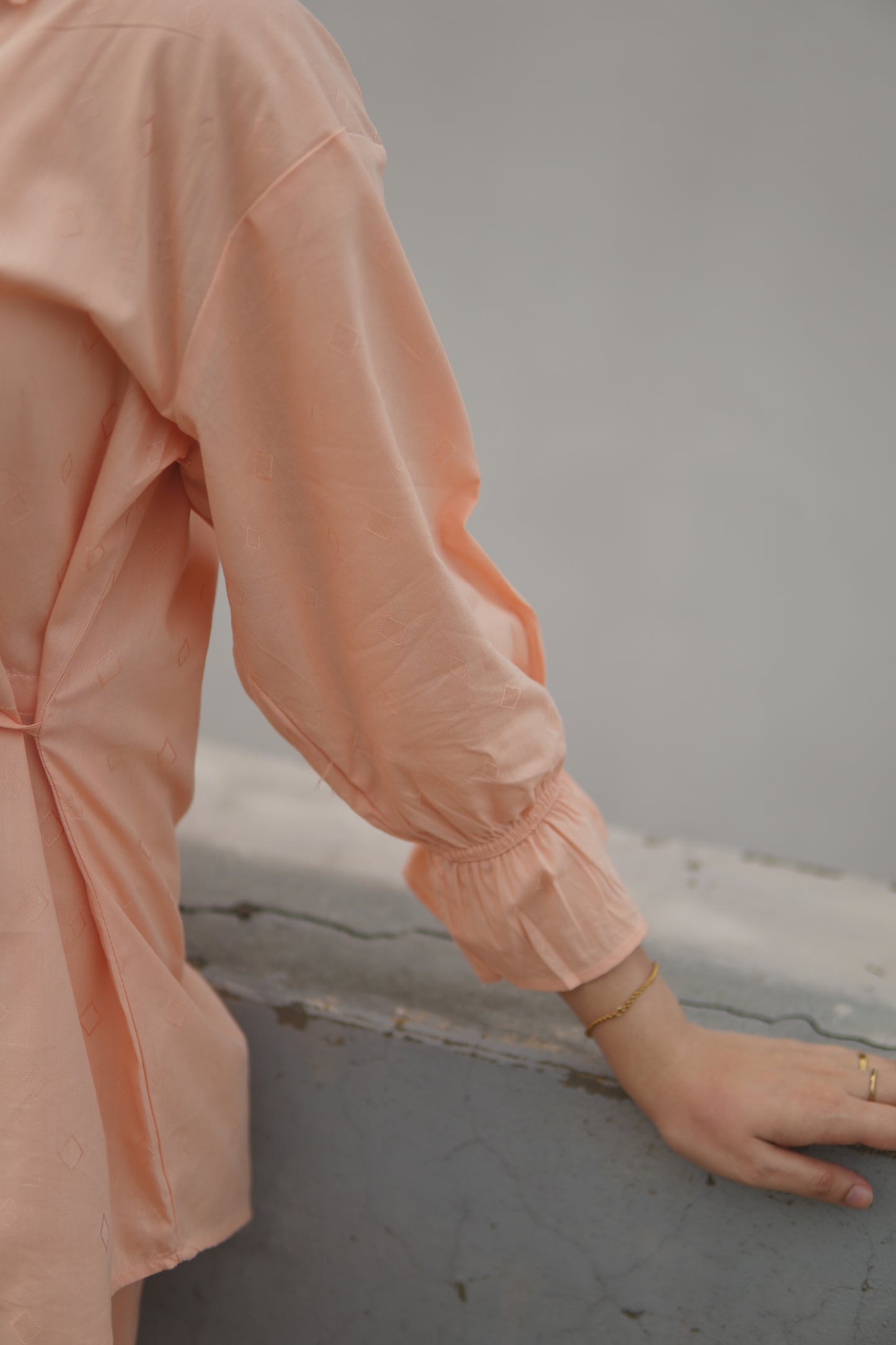 2Pc Lawn Coord Set -OO3 Peach