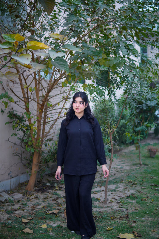 2pc buttoned coord set -  buttoned Black