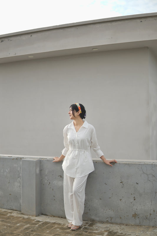 2Pc Lawn Coord Set - OO6 White