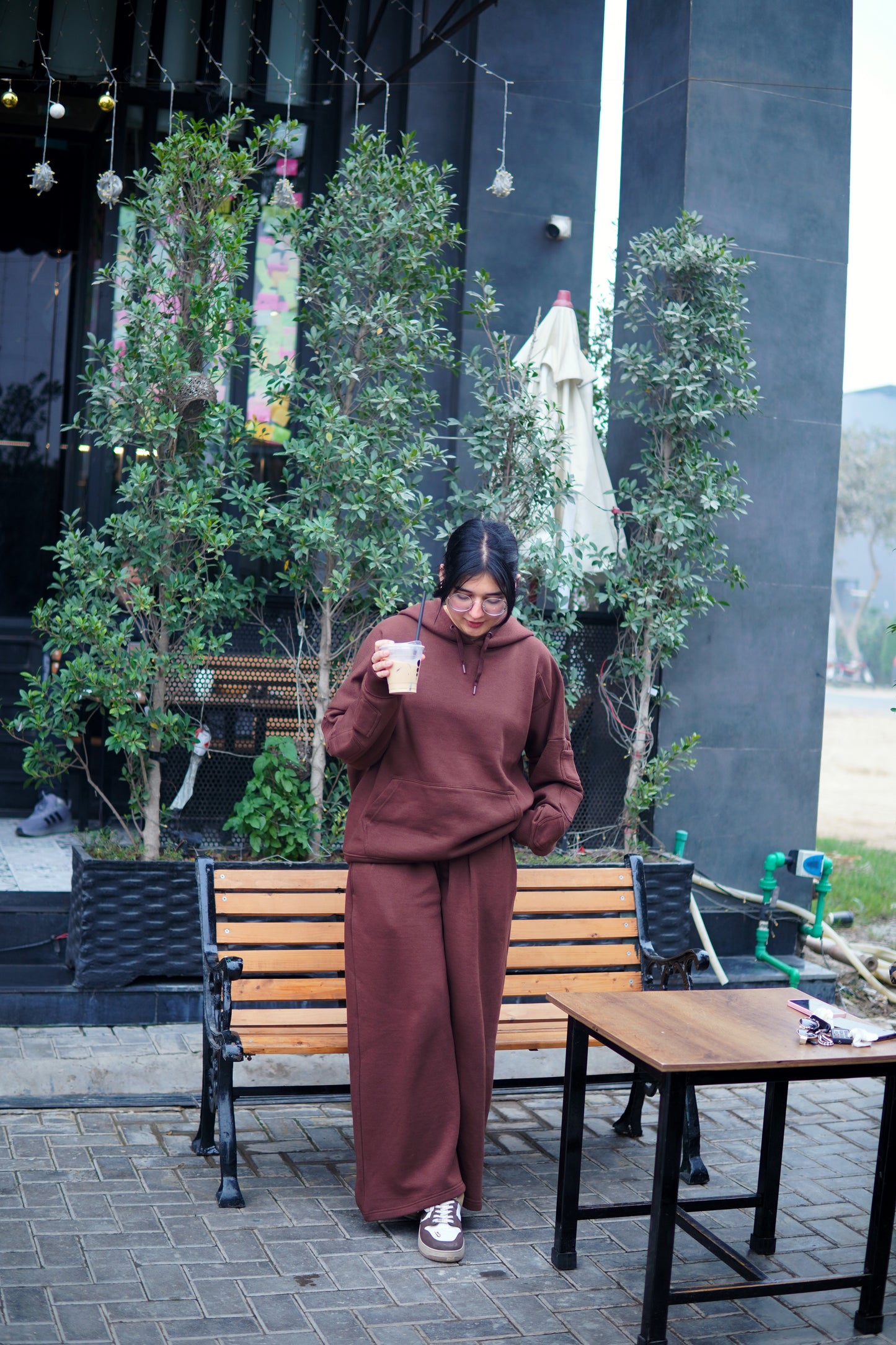 Wide Leg Trouser - Brown