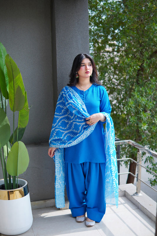 3pc - bubble farshi set / ROYAL BLUE