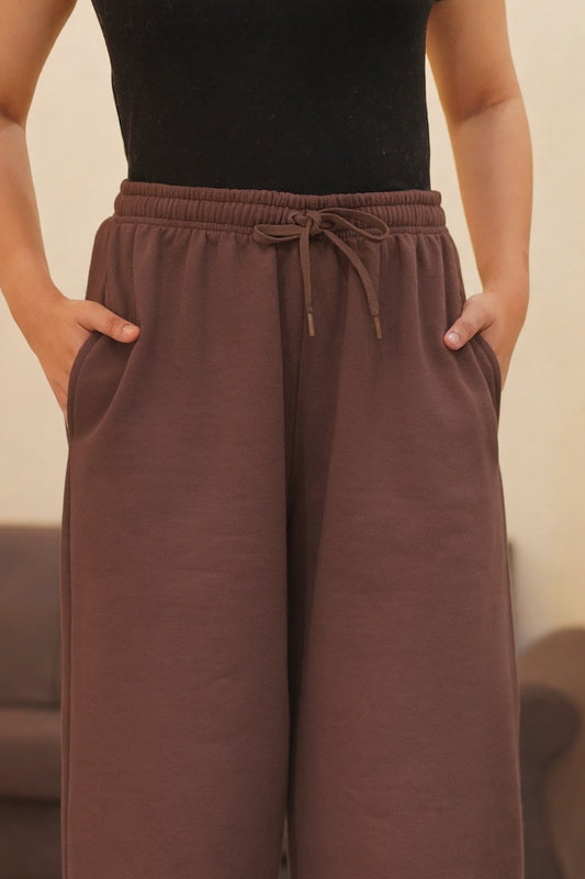 Wide Leg Trouser - Brown