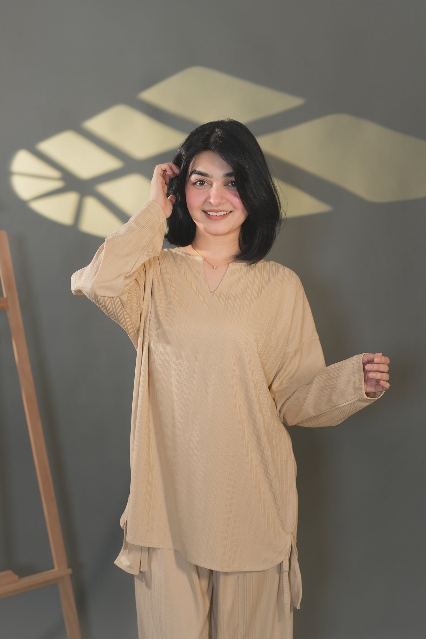 2 Pc coord Set - Beige002