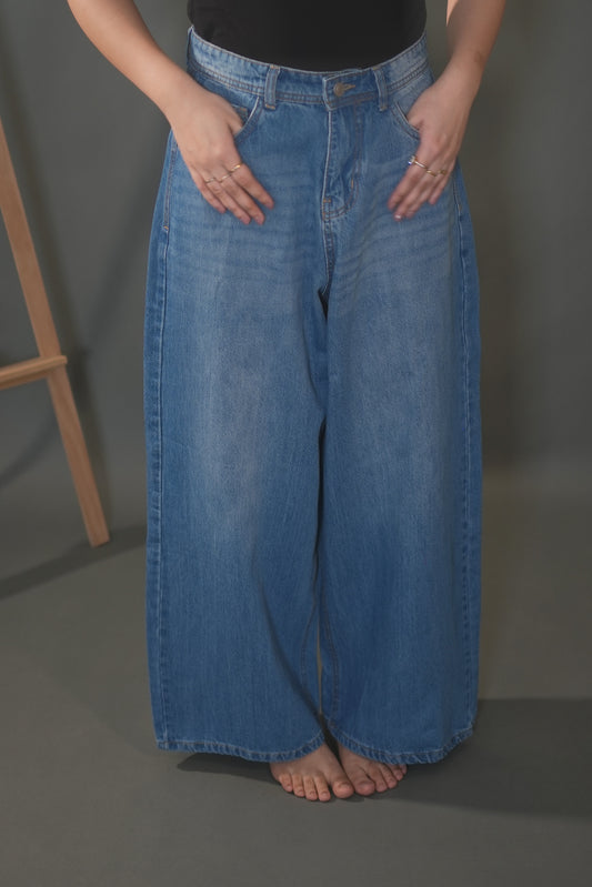Wide Leg Jeans - blue003