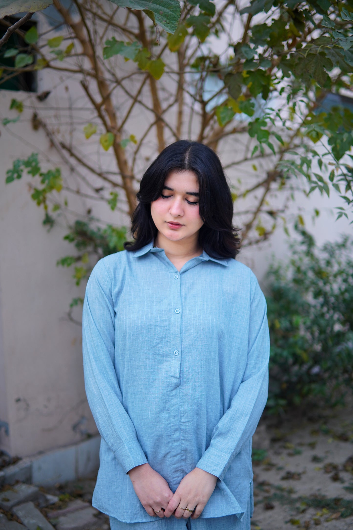 2Pc buttoned coord set - sky blue