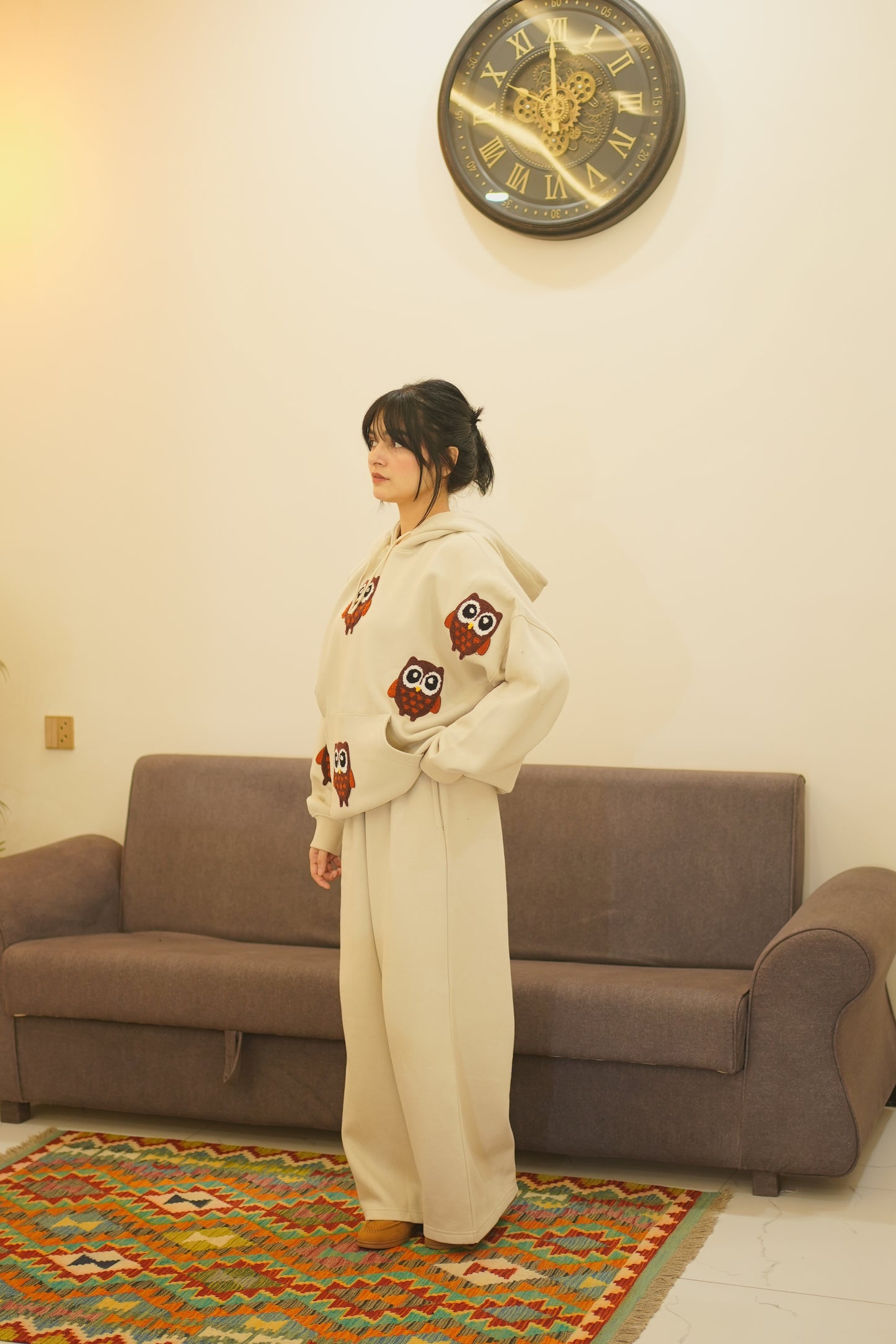 WIDE LEG TROUSERS - Beige