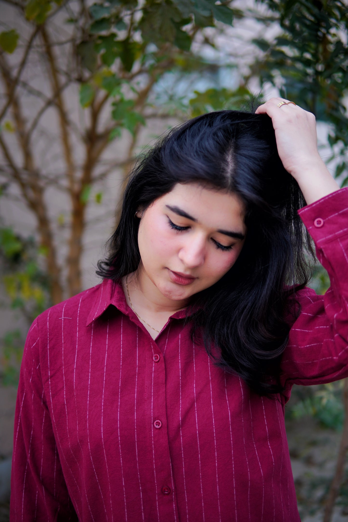 2Pc Button Coord Set - Maroon