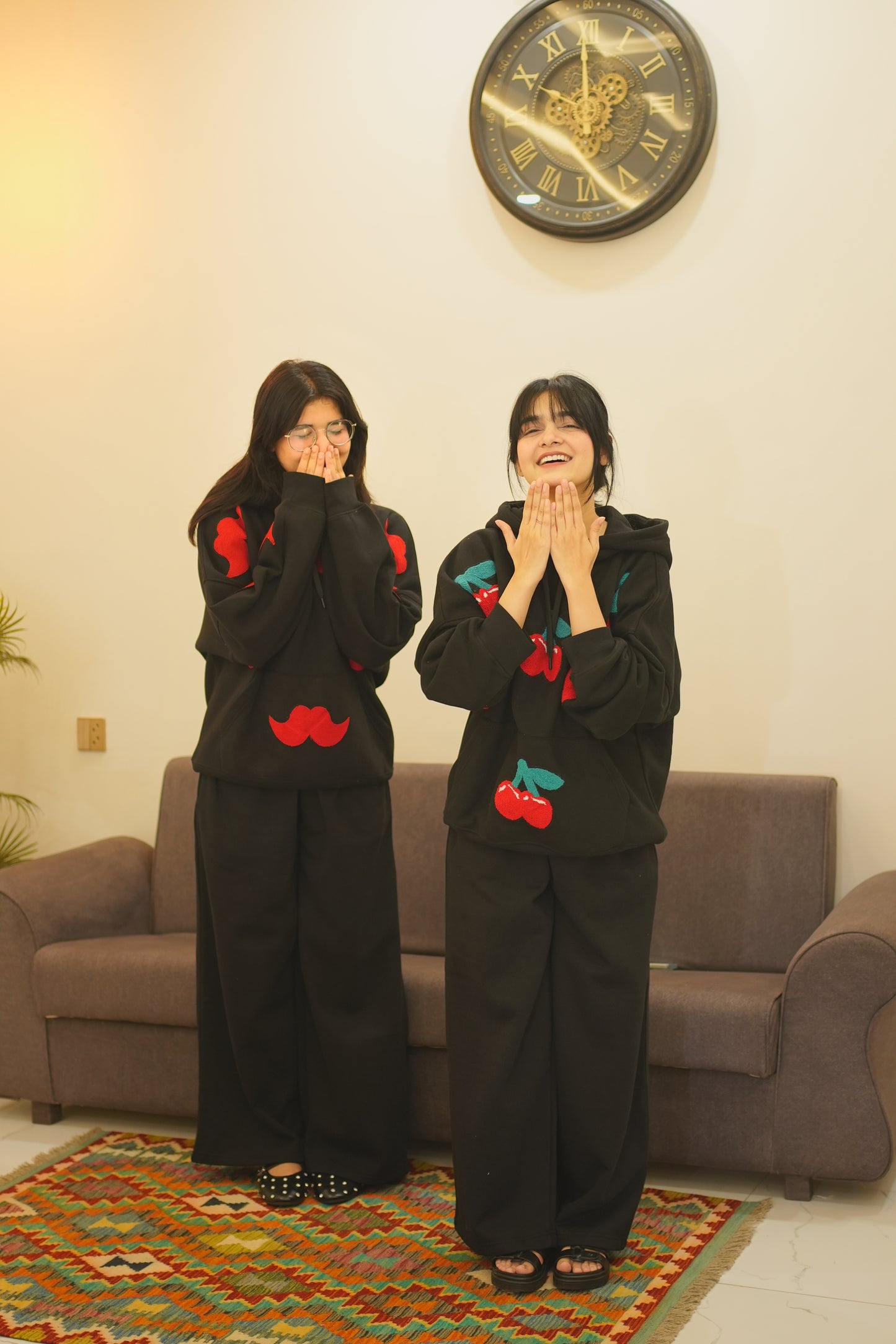 WIDE LEG TROUSERS - BLACK