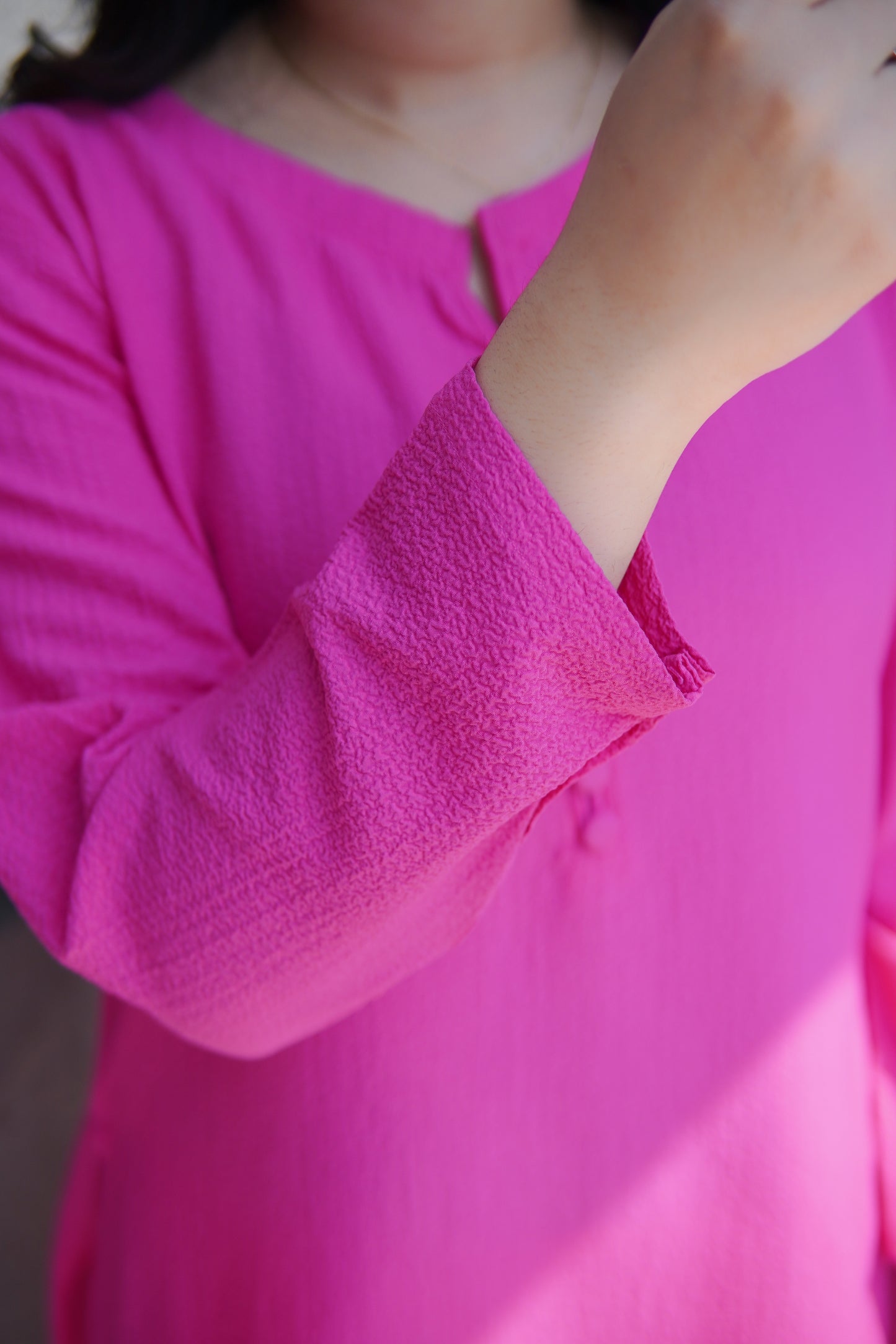 3Pc bubble - farshi shalwar set / PINK