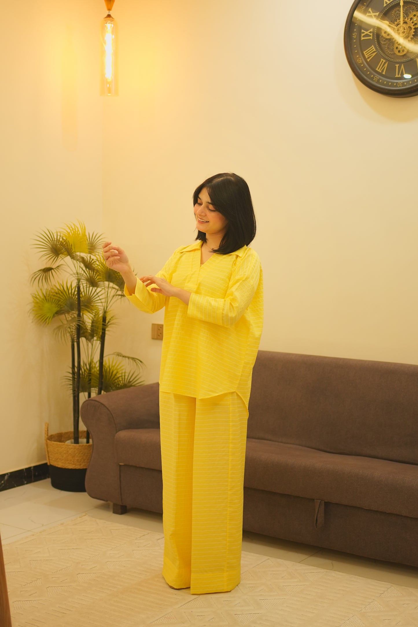 2 Pc Co-ord Set - Yellow