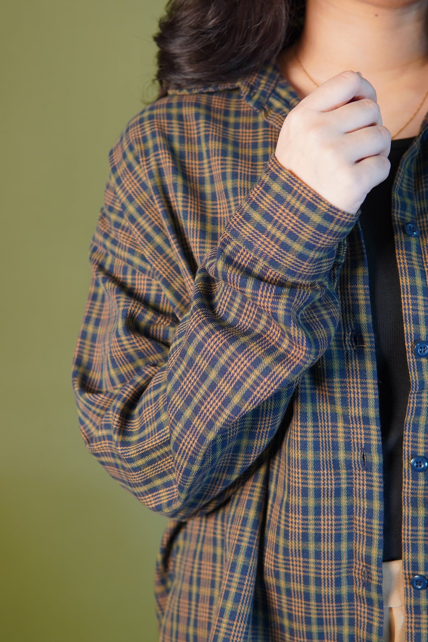 Oversized shirt - brown check