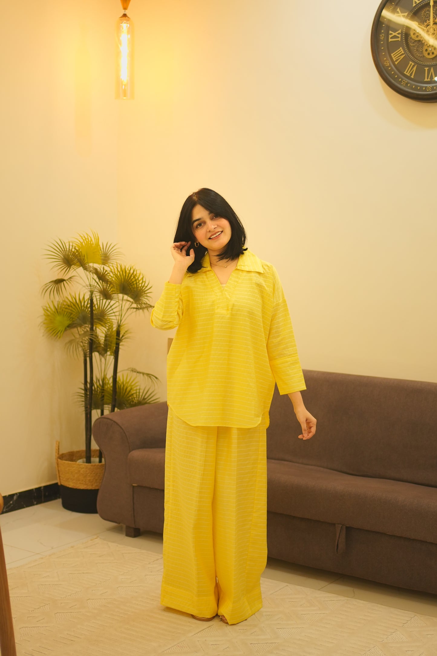 2 Pc Co-ord Set - Yellow