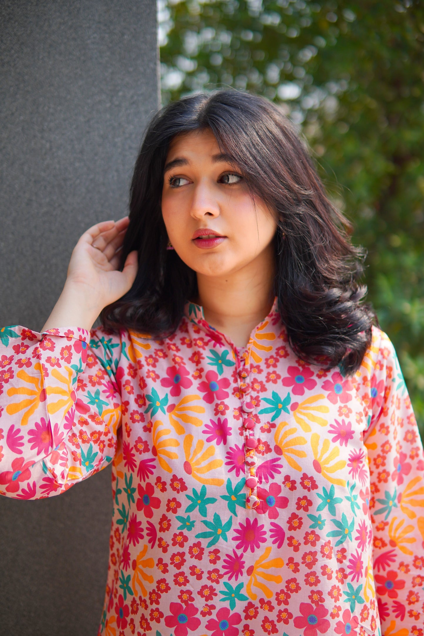 2 Pc - Embroided Farshi Shalwar With printed Shirt - 002