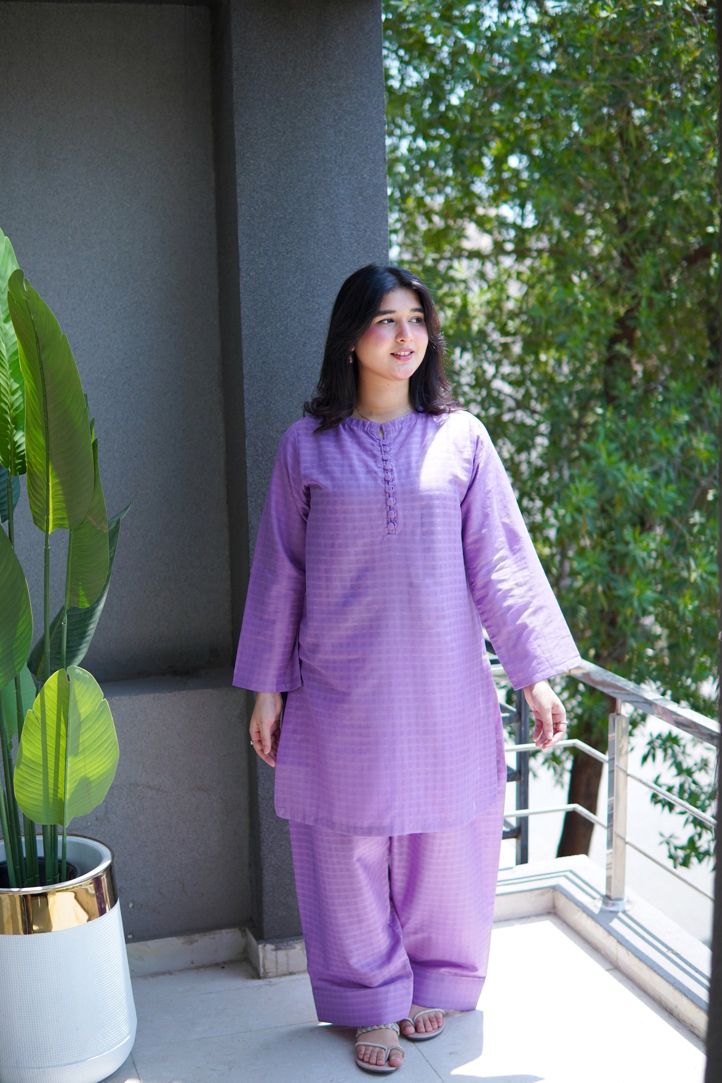 Lilac bloom - 2pc farshi set