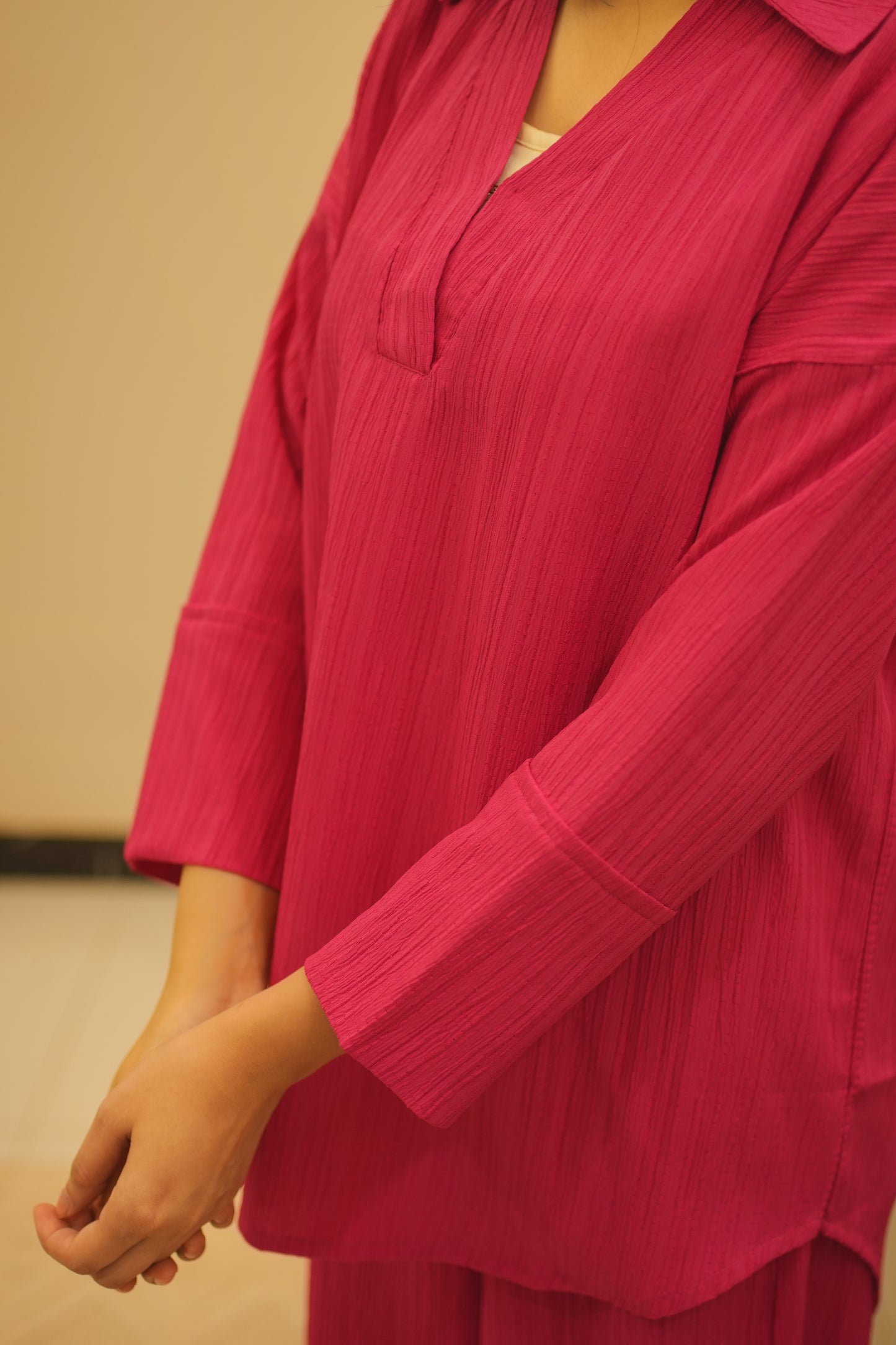 2 Pc Co-ord Set - Hot Pink