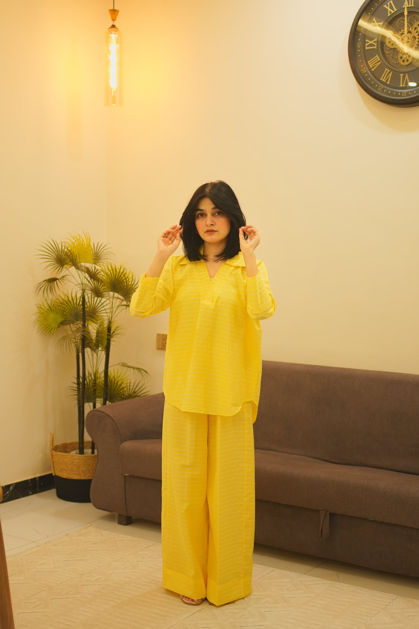 2 Pc Co-ord Set - Yellow