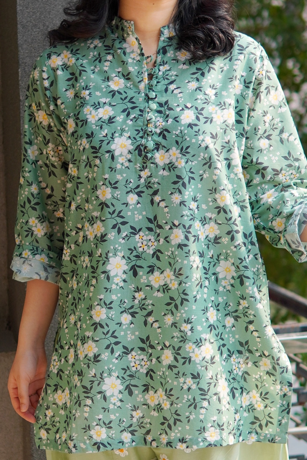 2 Pc - Embroided Farshi Shalwar With printed Shirt - 003